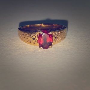 Gold & red ring